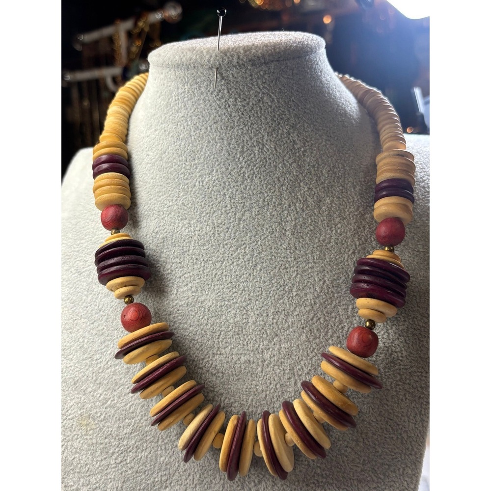 #15. Vintage Boho Wood Necklace